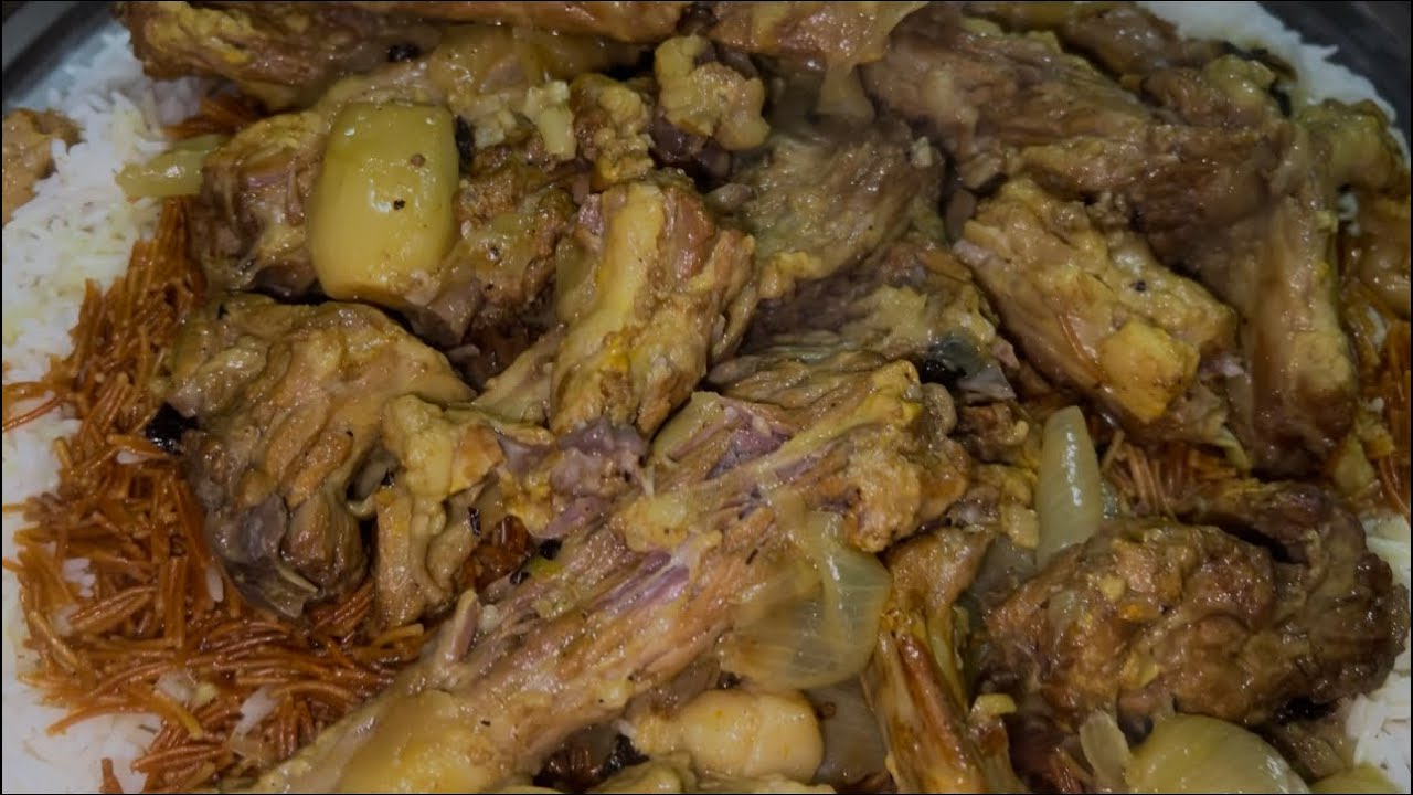 عمل تشريب العصاعيص (غنم) 😋||#iraq #cooking #اكسبلور