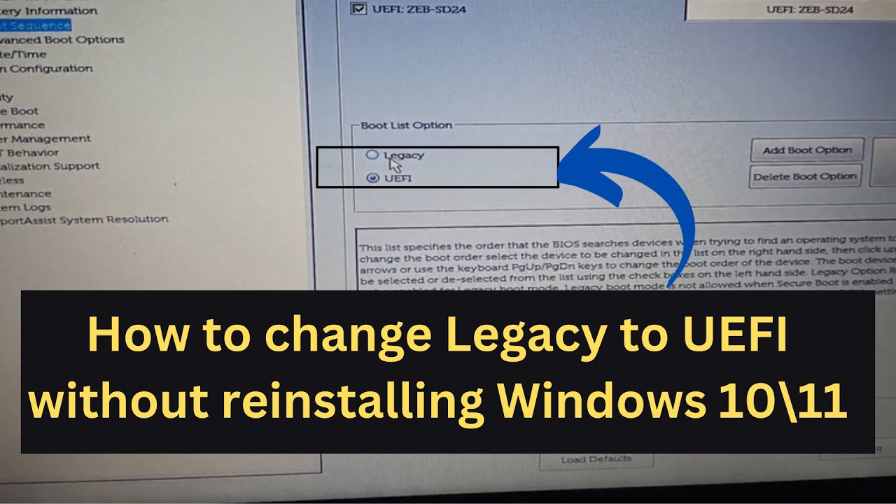 ✅2024 FIX - How to change Legacy to UEFI without reinstalling Windows 10\11 | Convert LEGACY to UEFI