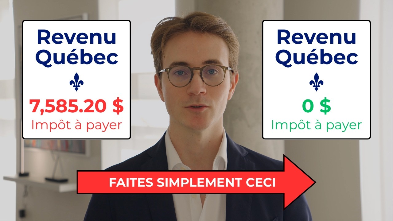 Faites ceci pour payer légalement MOINS d'IMPÔTS au Québec