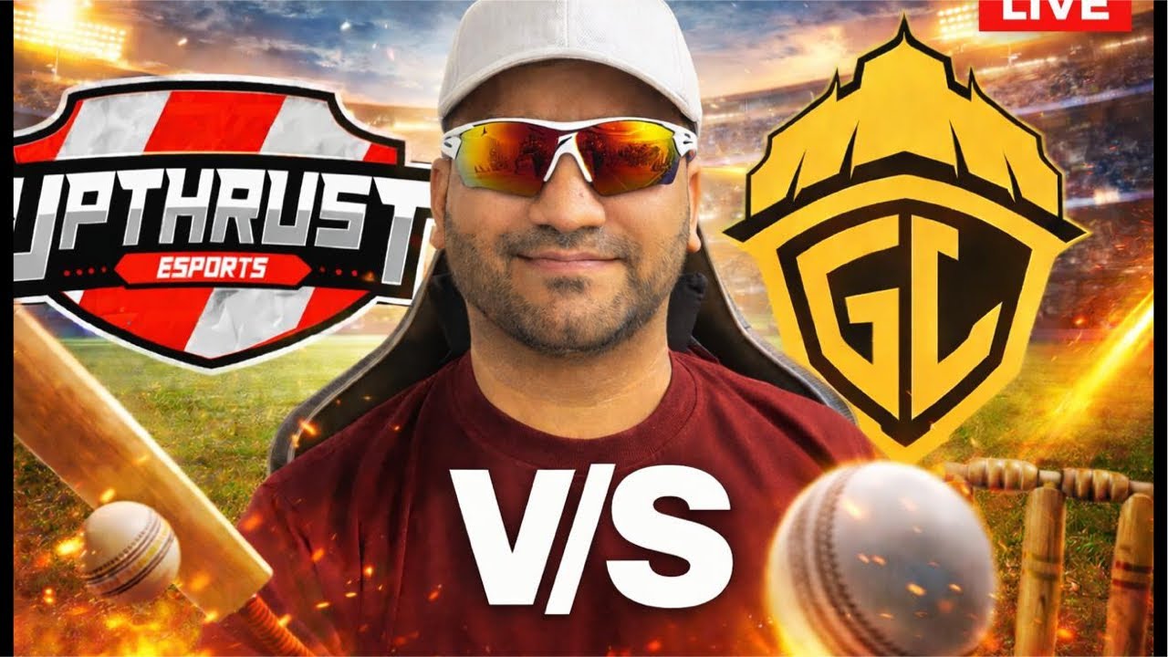 Cricket IRL Live - GODL 💛 Vs Upthrust ❤️ BO3 #cricketlive #godlike #jonathan #irllive