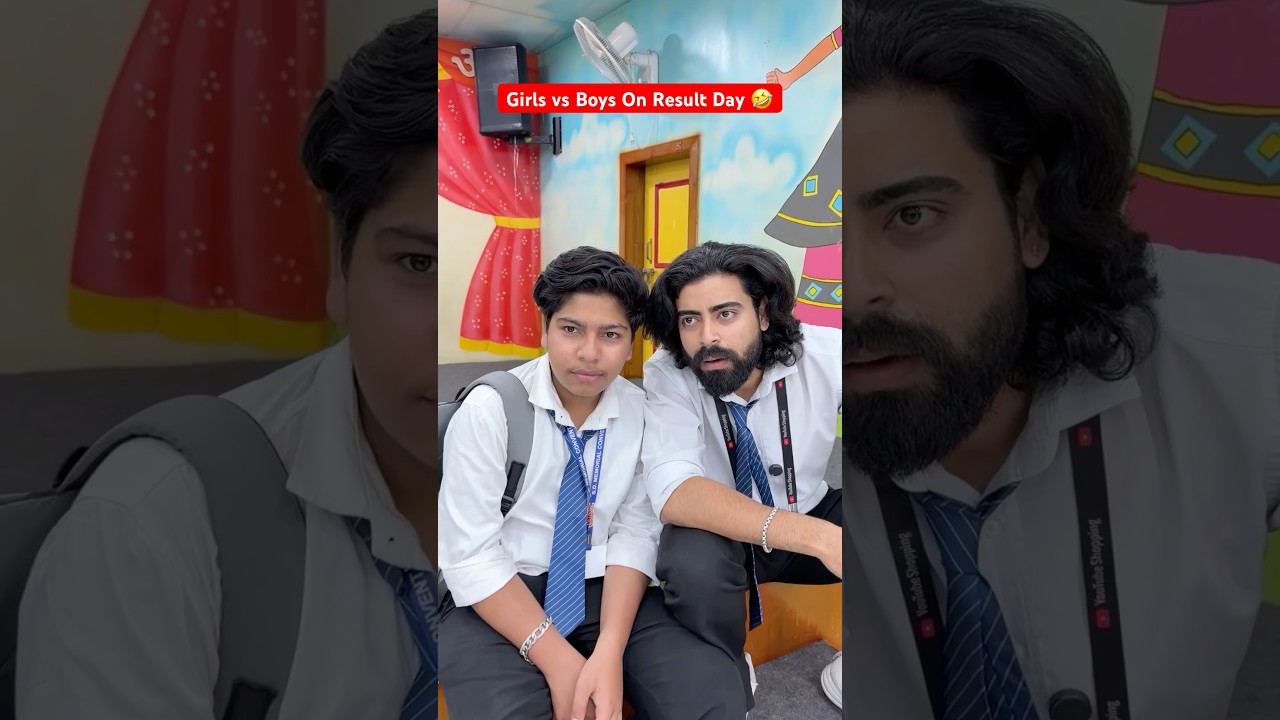 Girls vs Boys On Result Day 🤣 #shorts #ytshorts #girlsvsboys #resultday