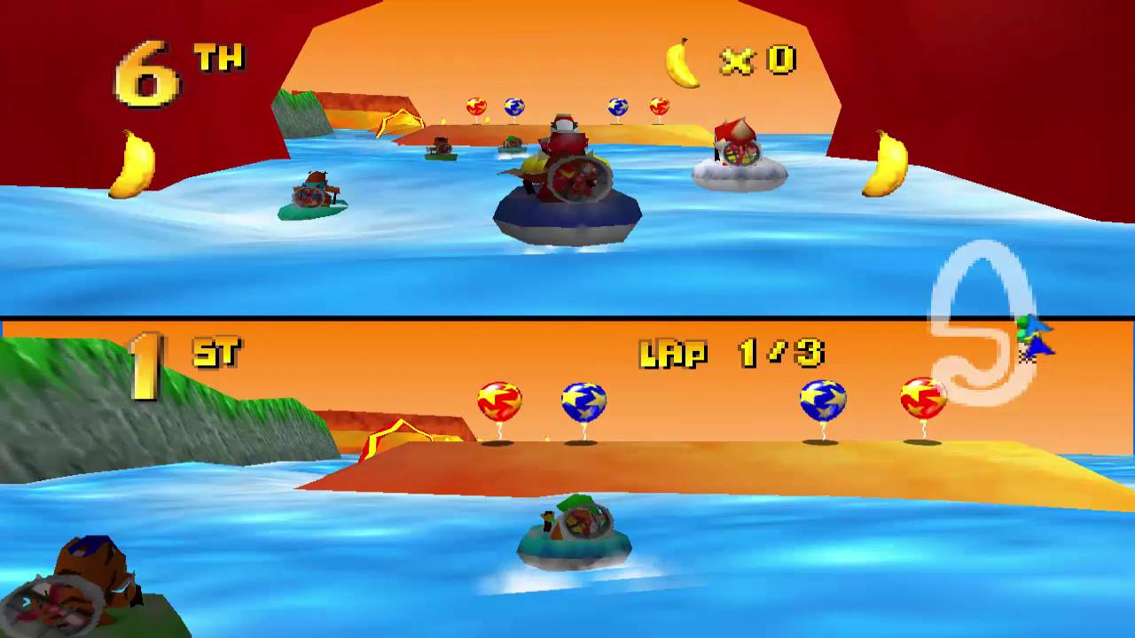 Diddy Kong Racing n64 multiplayer all circuits  HD
