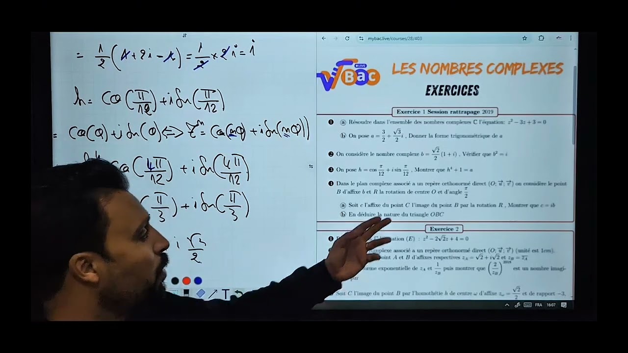 Solution exercice 1 nombres complexes 