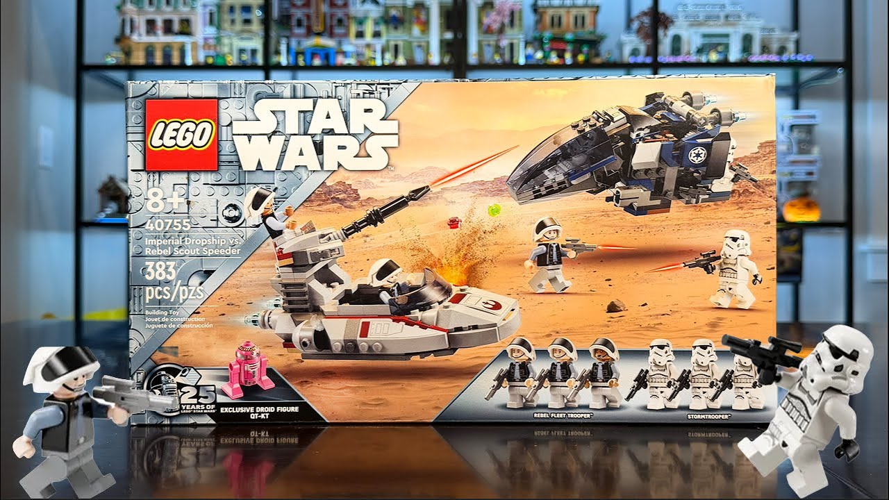 Imperial Dropship Vs. Rebel Scout Speeder Review LEGO 40755