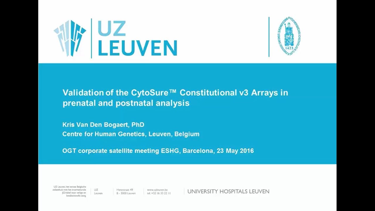 Validation of the CytoSure Constitutional v3 microarrays in prenatal and postnatal analysis
