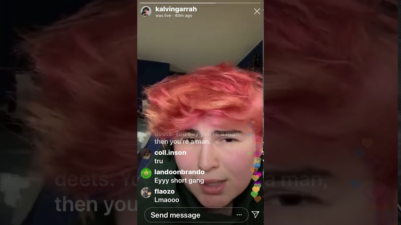 KALVIN GARRAH thinks that dyed hair means you&rsquo;re a transtrender