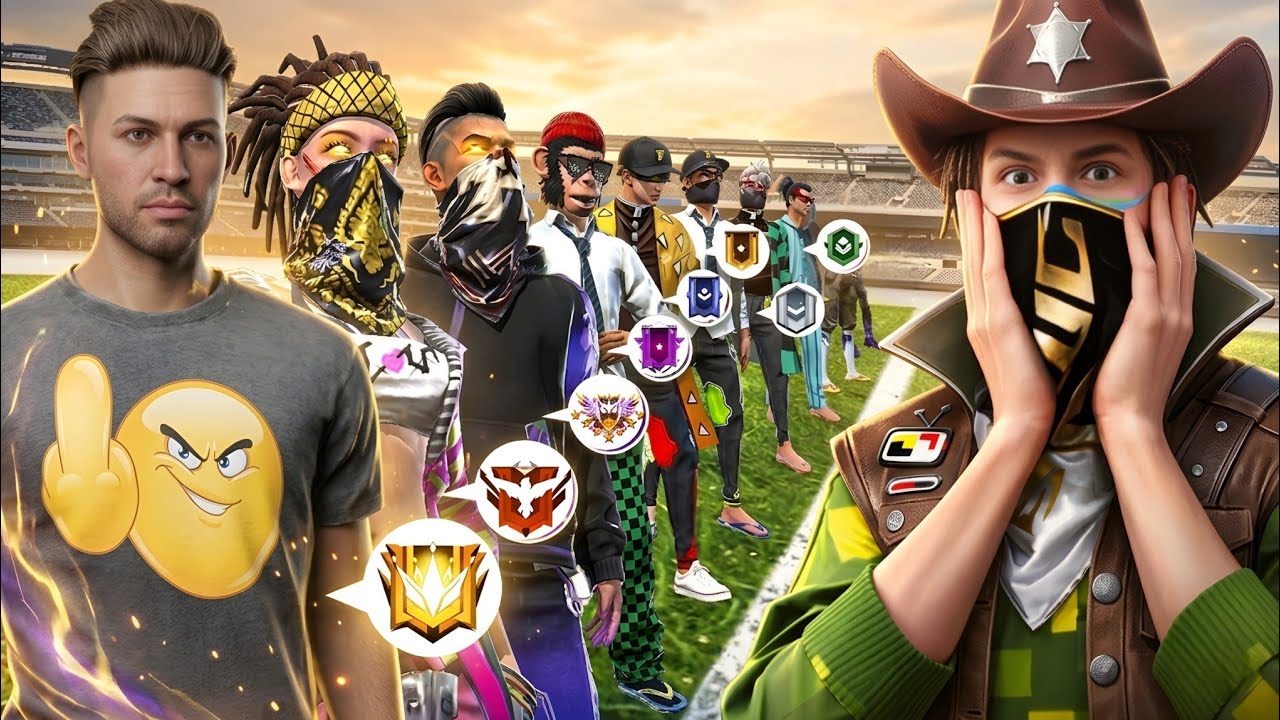 Me V/S ALL RANK Players🥇🥈🥉Who is Win🏆 | Garena Free Fire