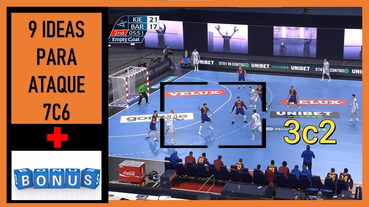 Balonmano: Ataque 7 contra 6 / 9 jugadas explicadas + BONUS