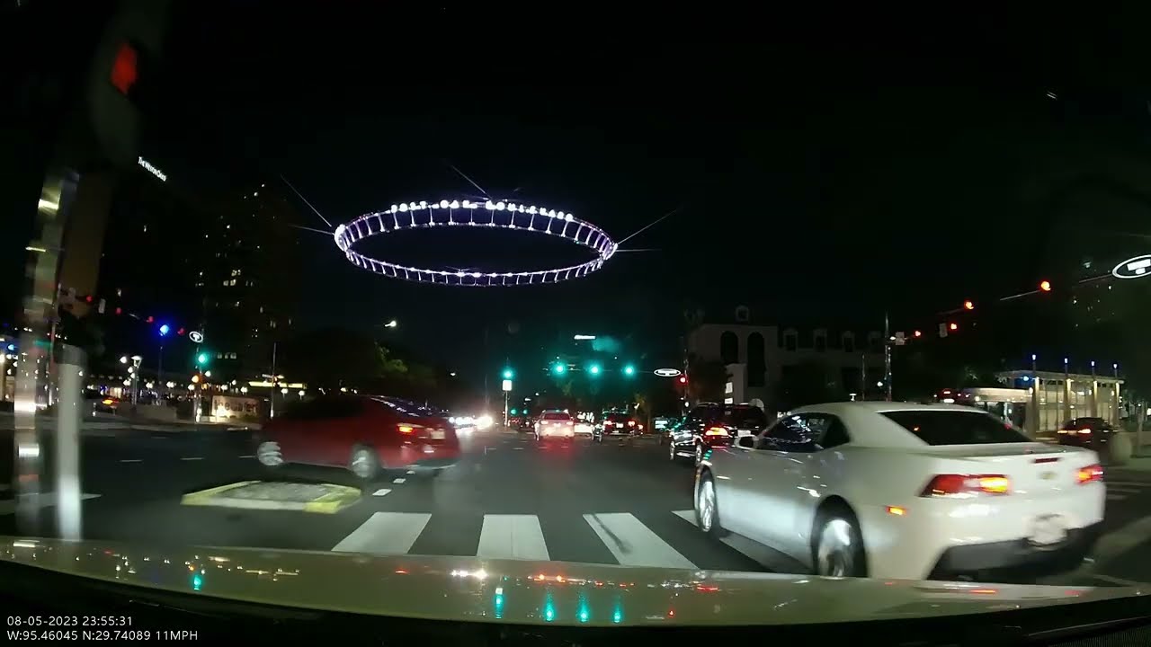 Night driving 4k Galleria - Post Oak Blvd - Highway 59 / Houston USA