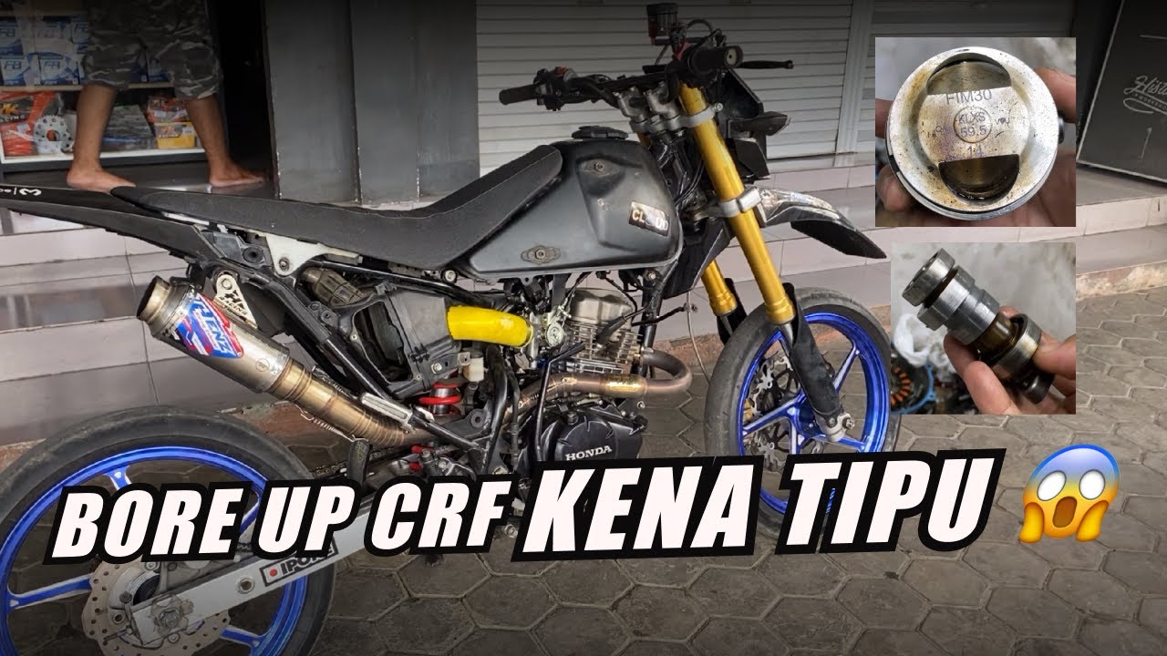 BORE UP CRF KENA TIPU 😱 || CRF BORE UP 210CC #crf  #crf150l #crf150supermoto #crf150lindonesia