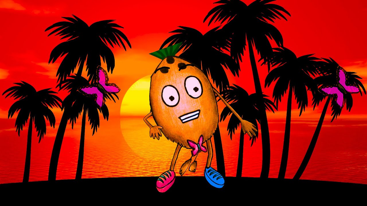 I'm a Coconut 🥥 Coconut Dances With Its Pink Butterfly Friends | Coconut Hen 🌈