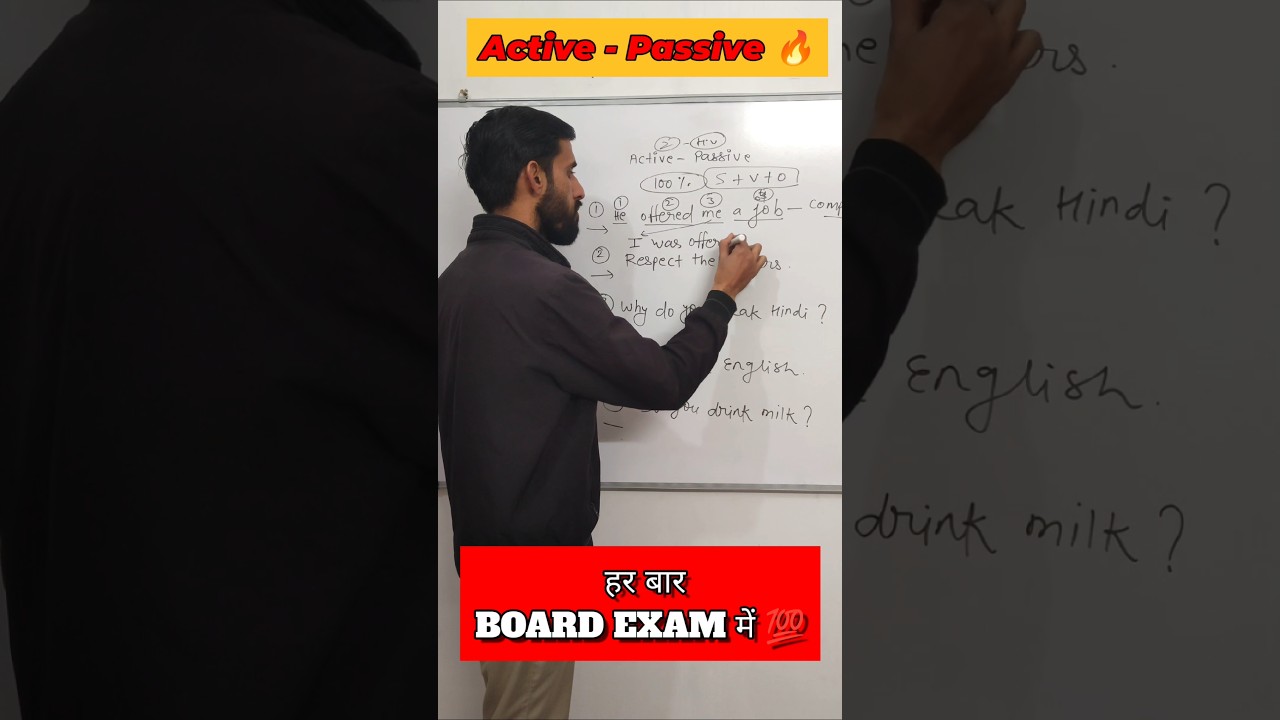 Active Passive के 5 Important formats | Active Passive Voice full topic with rules and examples
