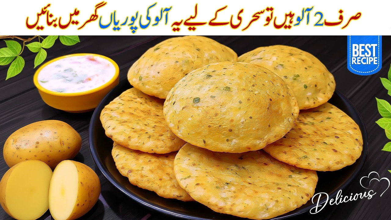 Aloo Sooji Ki Puri | Semolina Potato Poori | Best Sehri Recipe | Suji Aloo Ki Puri for Sehri
