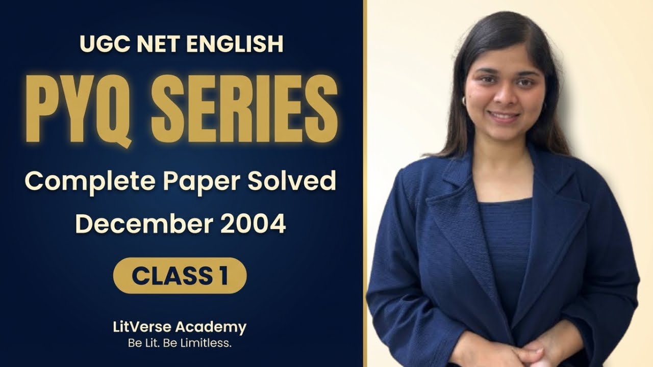 June 2026 UGC NET English Preparation | PYQ Class 1