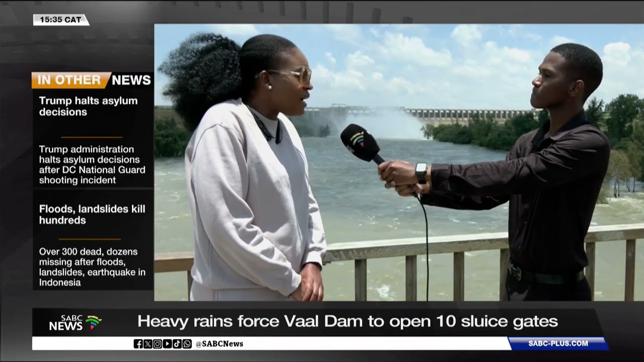 Heavy rains force Vaal Dam to open 10 sluice gates - Wisane Mavasa