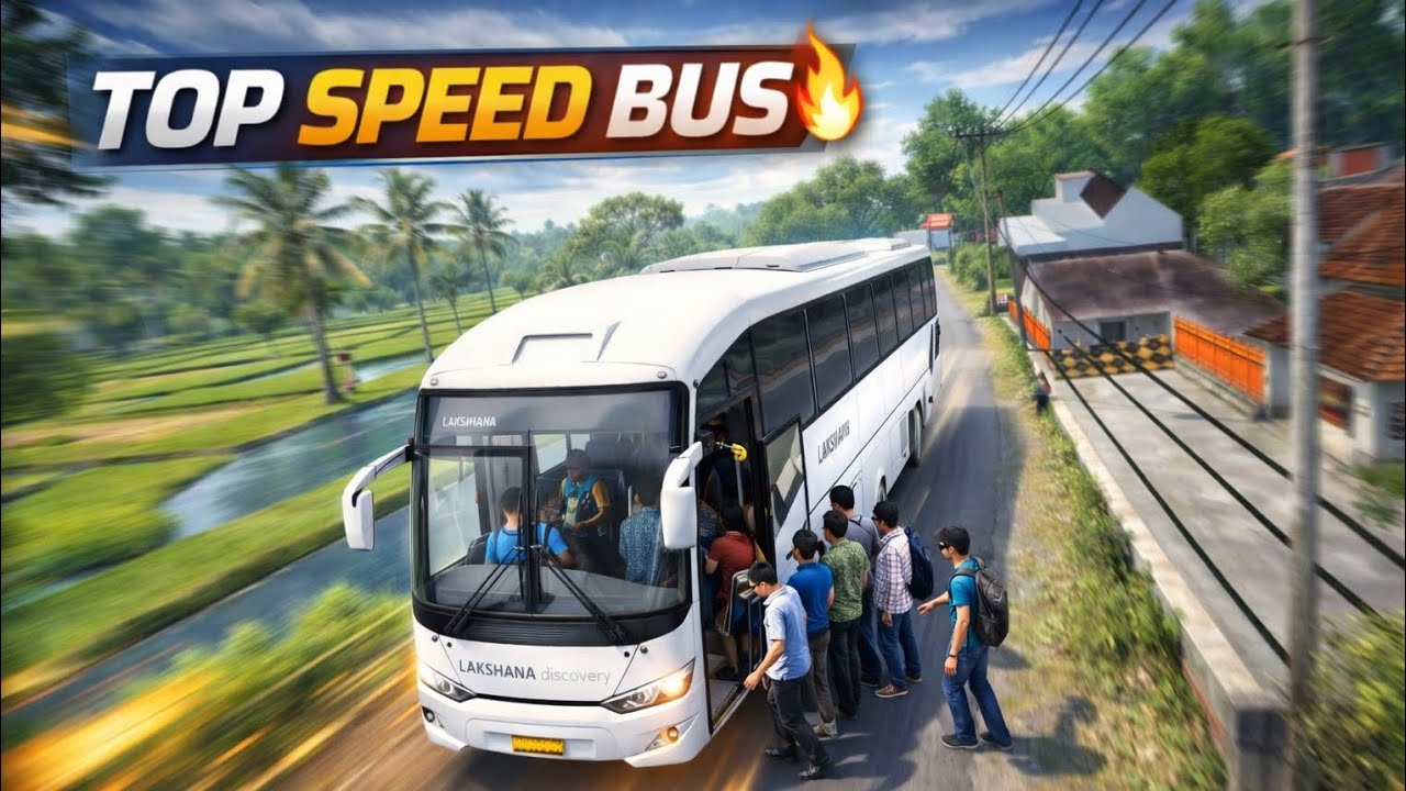 LAKSHANA DISCOVERY BUS CRAZY DRIVE IN VILLAGE ROUTE 😲 #bussid 