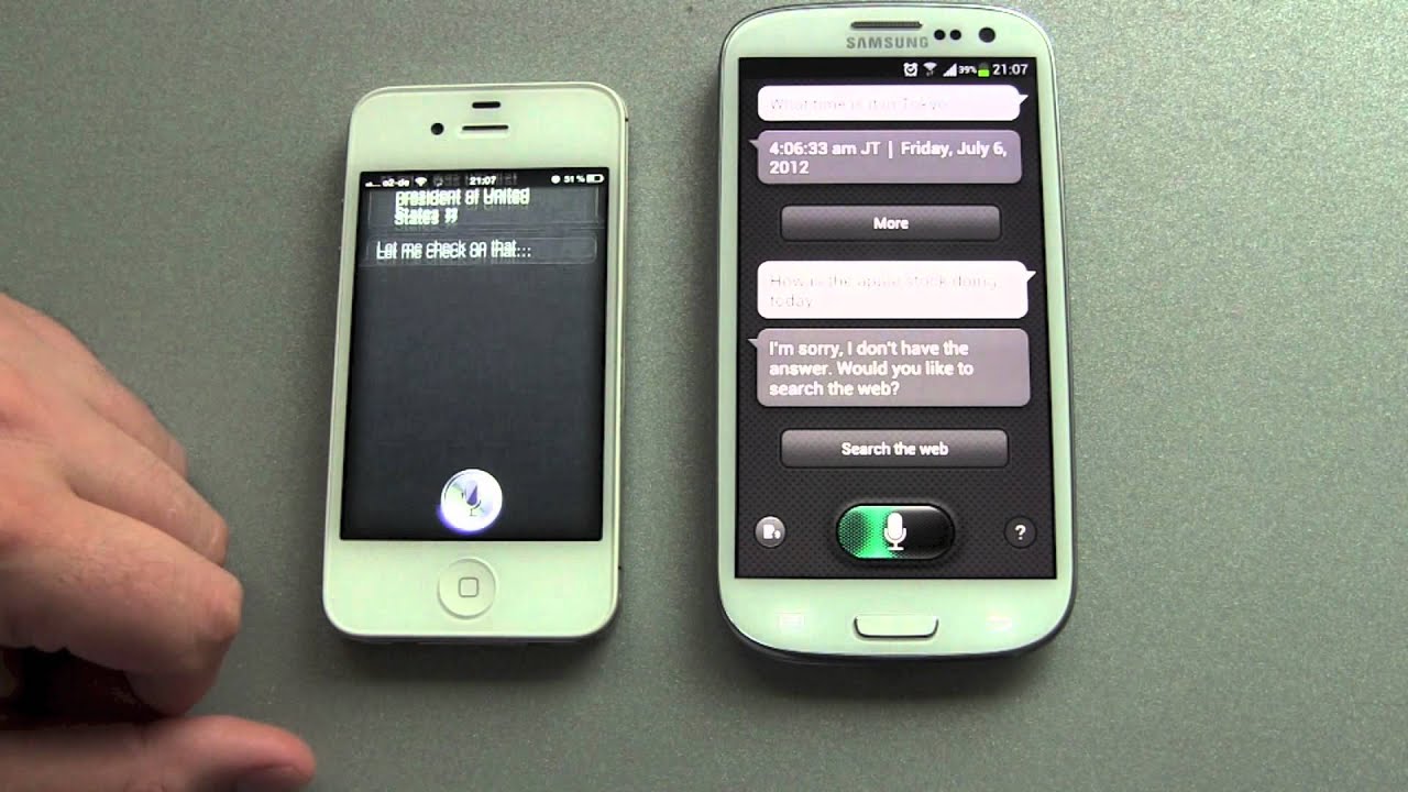 Siri vs S-Voice - iPhone 4S vs Galaxy S3