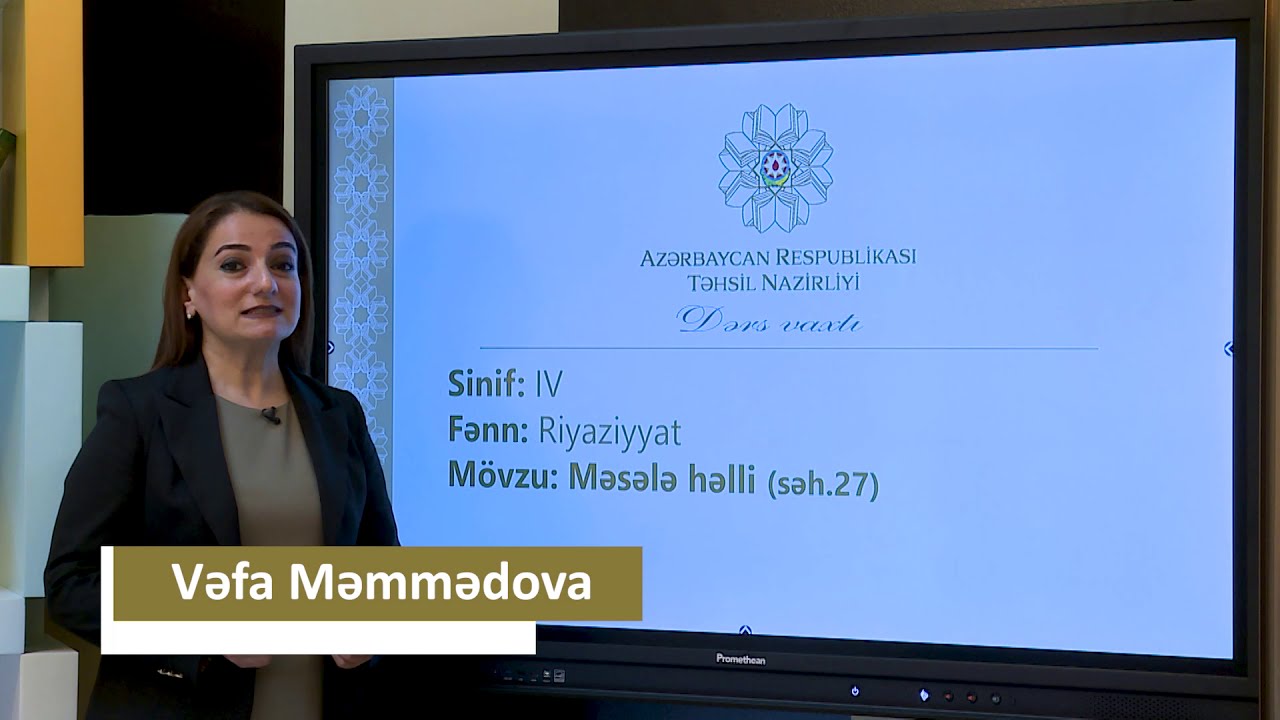 Məsələ həlli. Tam hissə modeli / IV sinif Riyaziyyat / Vəfa Məmmədova