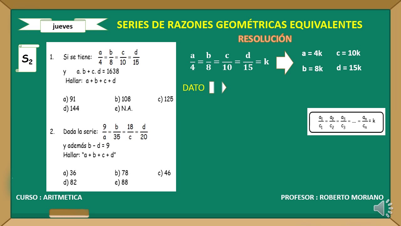 series de razones geometricas equivalentes parte i