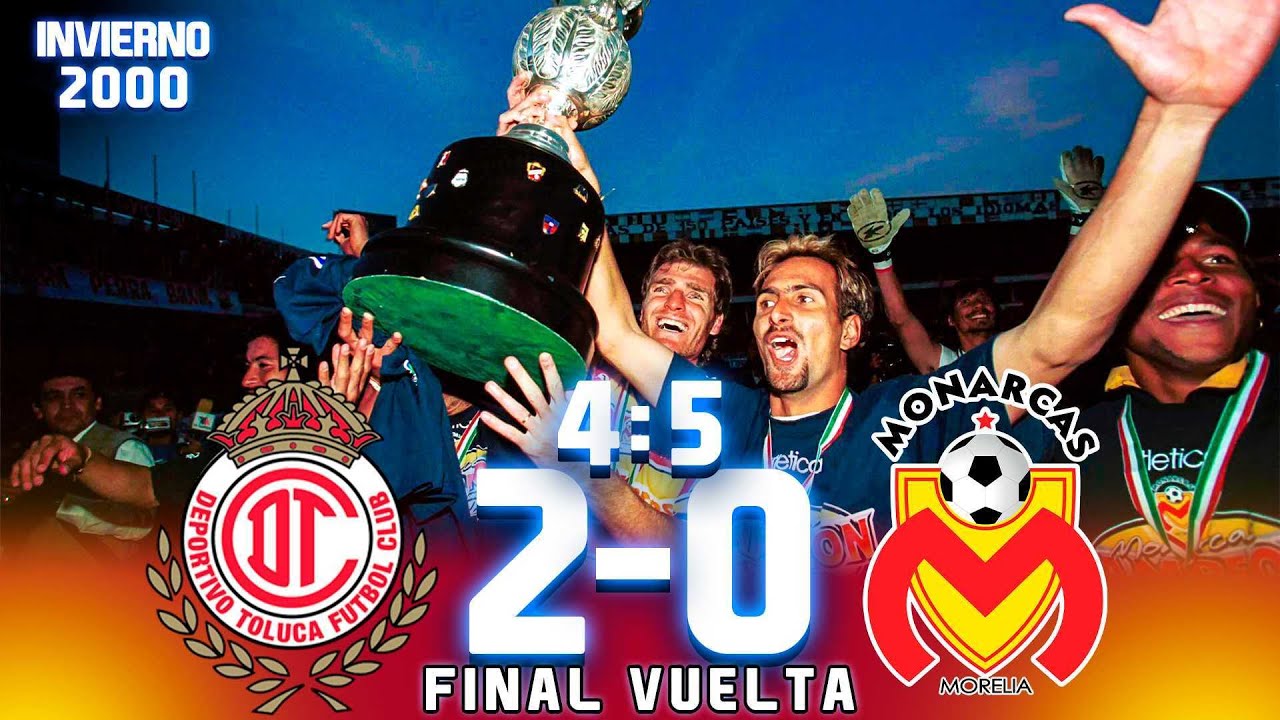 ¡MONARCAS CAMPEÓN! 🏆 Toluca (4) 2-0 (5) Morelia ⚽ Invierno 2000 - Final vuelta