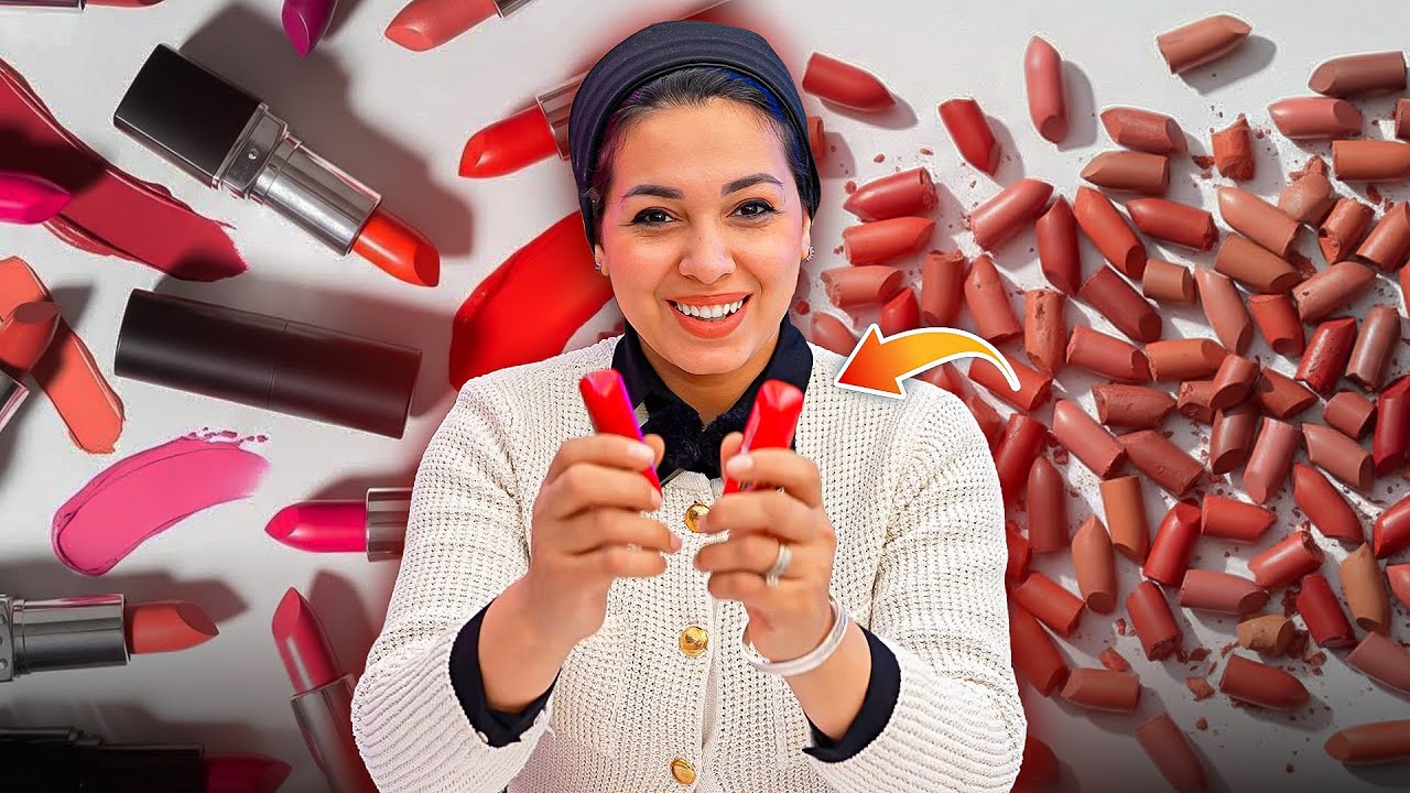 خلطت 100 روج مع بعض | اللون خرافي | اكبر روج في العالم 