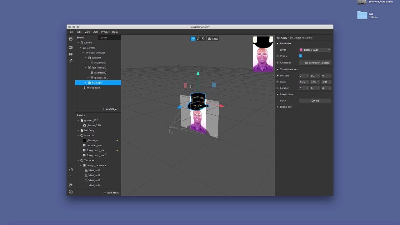 Spark AR Studio First look to the Interface