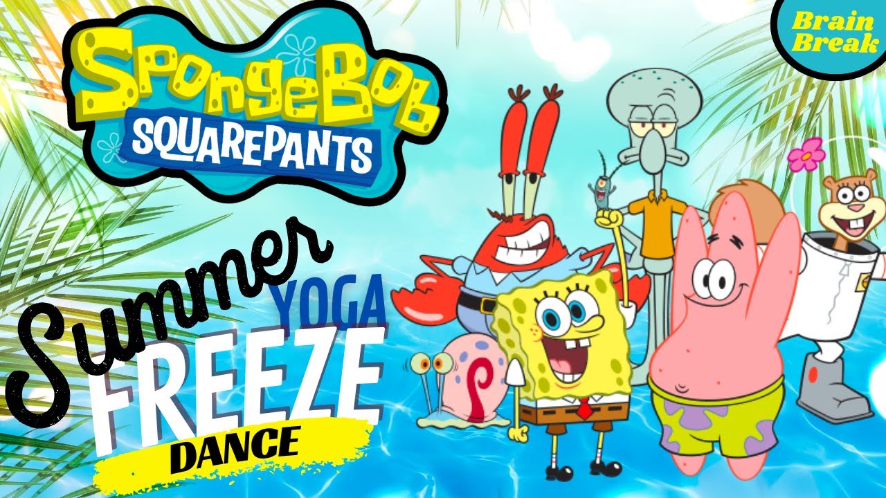 SpongeBob SquarePants Yoga Freeze Dance | Brain Break | Workout for Kids | GoNoodle inspired