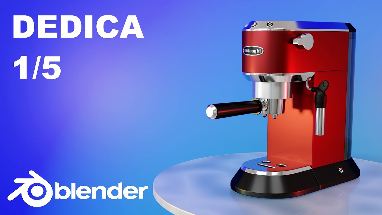 3D Modeling of a coffee machine DeLonghi Dedica in Blender | Part 1