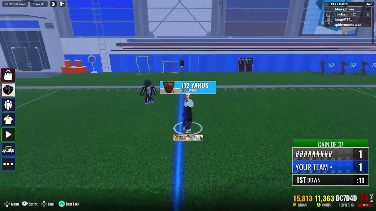 Playing Universe football.