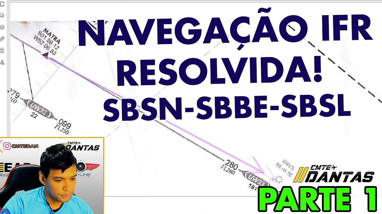 NAVEGAÇÃO IFR ANAC COMPLETA RESOLVIDA - SBSN-SBBE-SBSL (PARTE 1) → CMTE DANTAS
