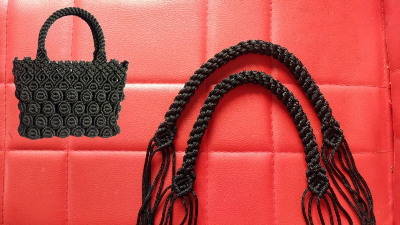 DIY MACRAME : HANDLE TOTE BAG - HANDLE MACRAME -CARA MEMBUAT TALI TAS TALI KUR - TALI TAS RAJUT