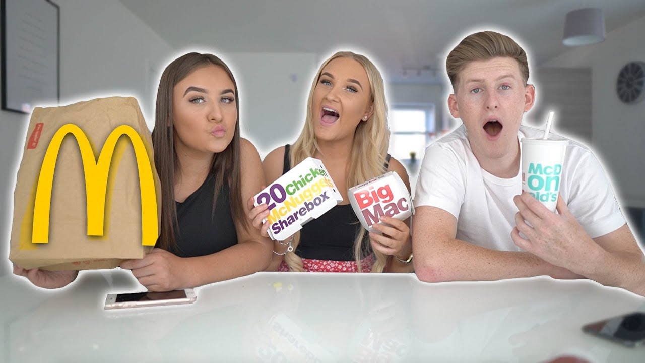 MCDONALDS MUKBANG WITH BOYFRIEND AND SISTER!!