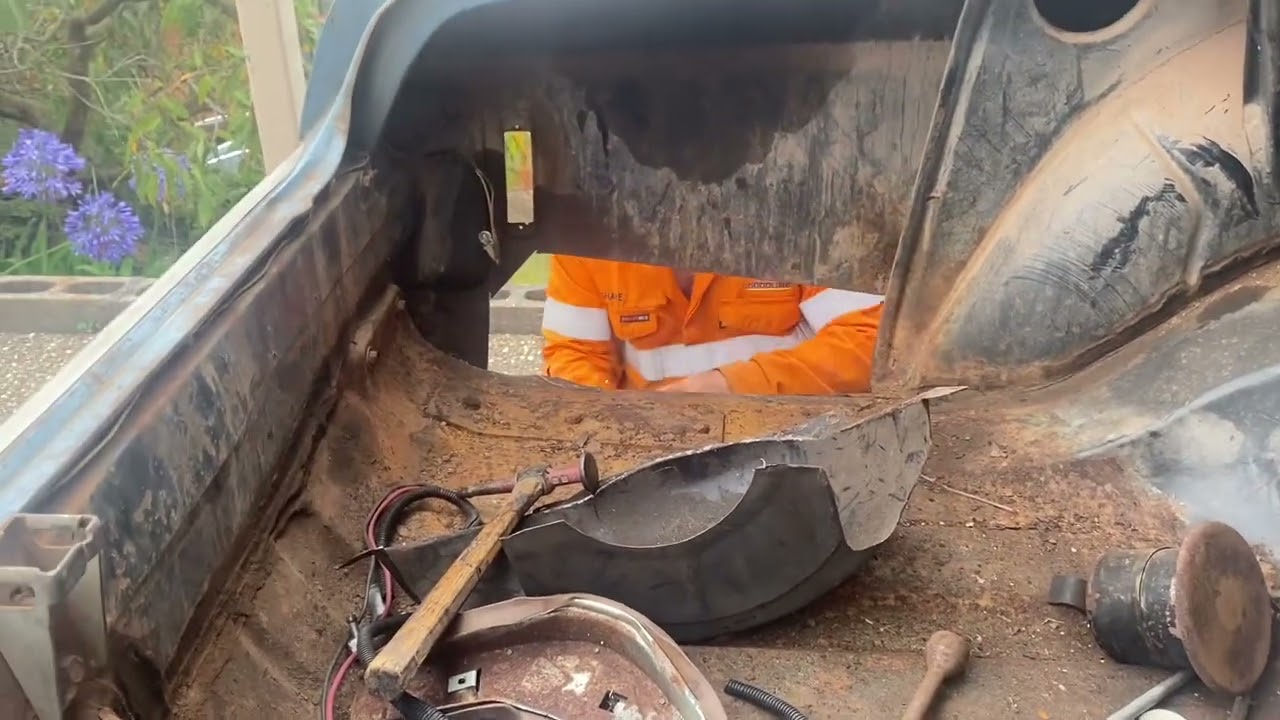 Rust repairs on the hq. Holden project leftovers  front floors rear 1/4s