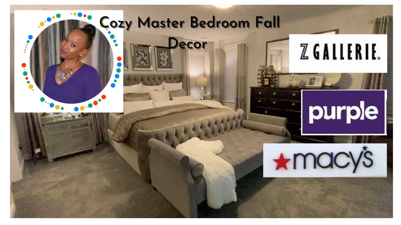 COZY GLAM MASTER BEDROOM FALL MAKEOVER 2020 | Decorate With Me - Purple Mattress|ZGallerie|Macy’s