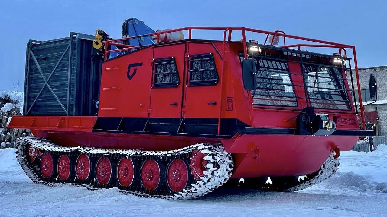 Новый МТЛБ-у с крано-манипуляторной установкой и ремонтным модулем / ГИРТЕК