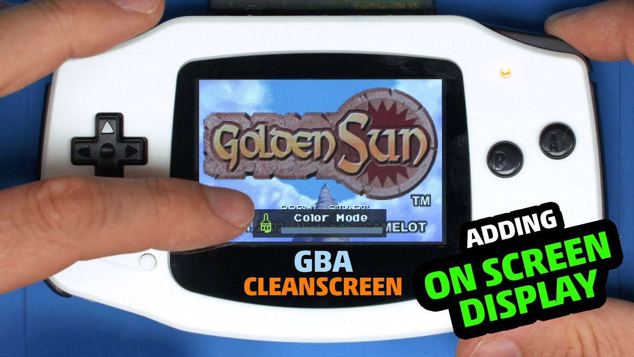 Ultimate 2022 GBA Game Boy CleanScreen Install — On Screen Display