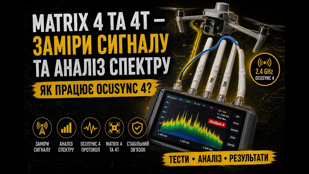 Matrix 4 та 4T — заміри сигналу та аналіз спектру. Як працює OcuSync 4?