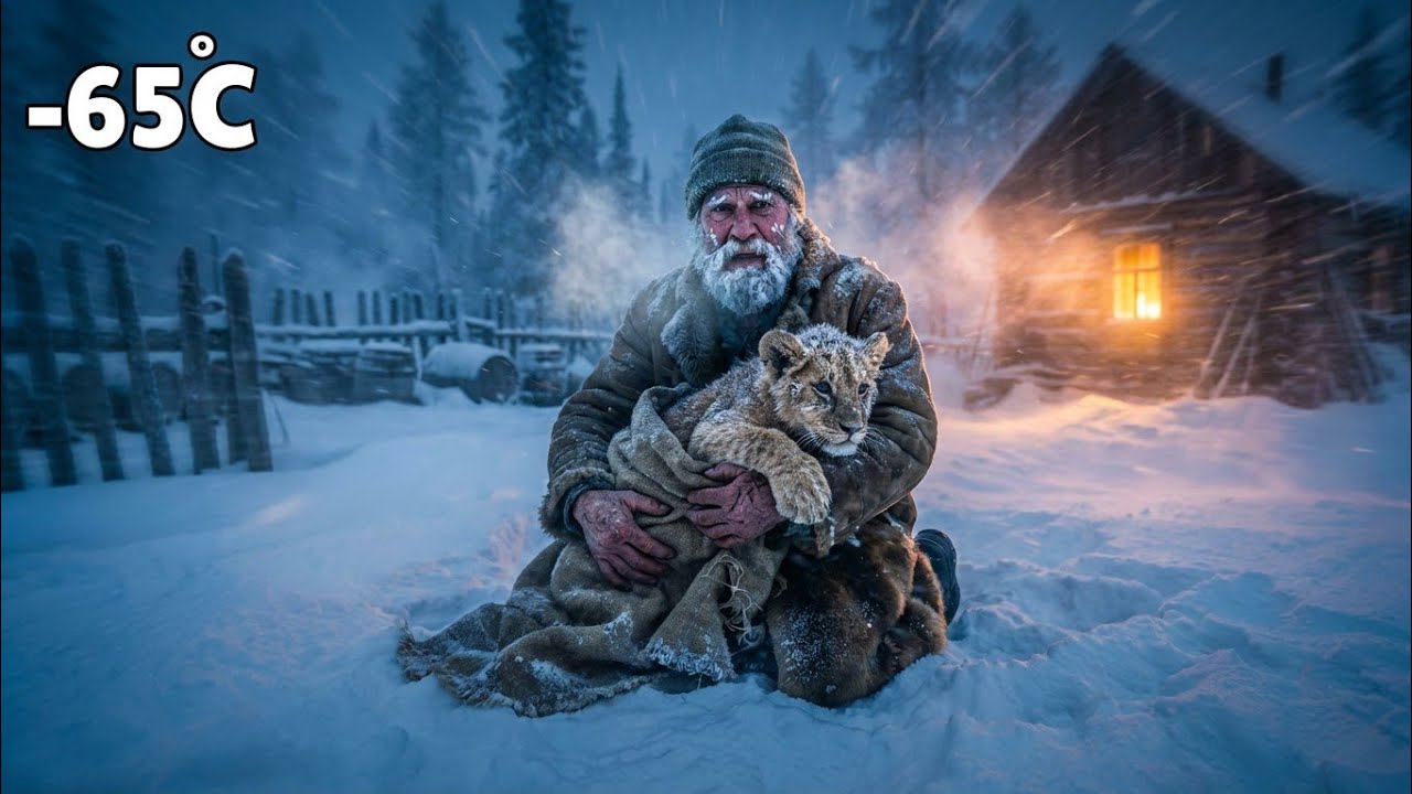 He Saved a Freezing Lion Cub at –65°C… Then Survival Turned into a Nightmare ❄️🦁