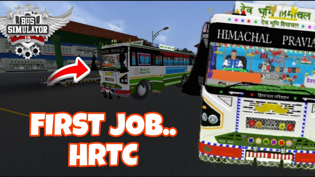 My First HRTC Job in BUSSID 😍 | Himachal Bus Driving | Real Life Route