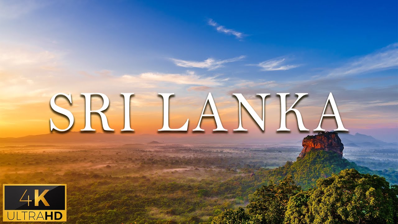FLYING OVER SRI LANKA (4K UHD) - Relaxing Music Along With Beautiful Nature Videos - 4K Video UHD