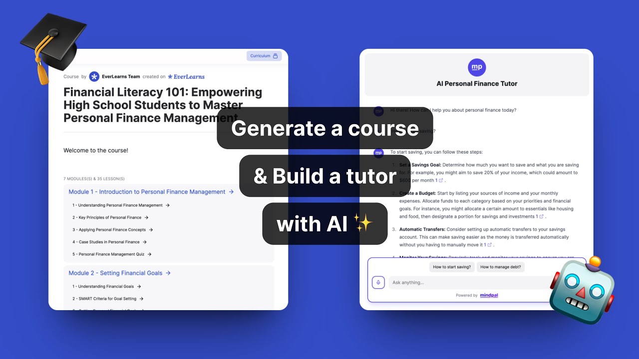 Generate a Course with & Build an AI Tutor in 5 Minutes!