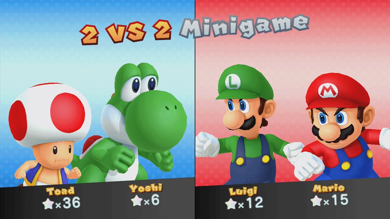 Mario Party 10 - Toad vs Yoshi vs Luigi vs Mario - Whimsical Waters