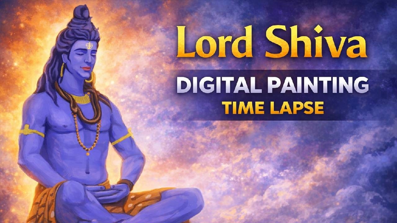 Creating Lord Shiva – Digital Painting Timelapse | Mahadev Art