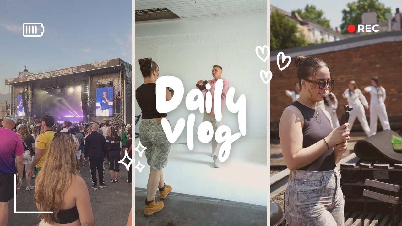 Come to Work with Me 🎬 Musikvideodreh + Festival Season Opening | #VLOG 1🌞✨