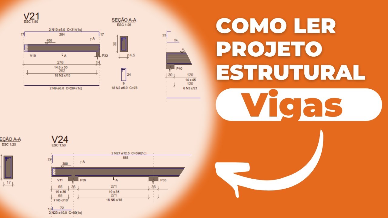 COMO LER PROJETO ESTRUTURAL #6  - VIGAS