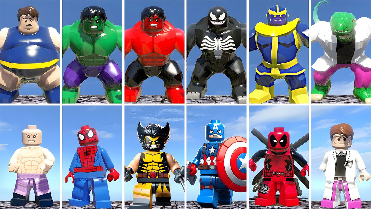 Все превращения персонажей в LEGO Marvel Super Heroes