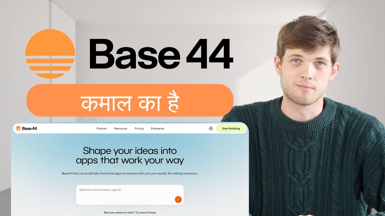 How To Use Base44 - No Code AI App Builder Tutorial (Hindi)