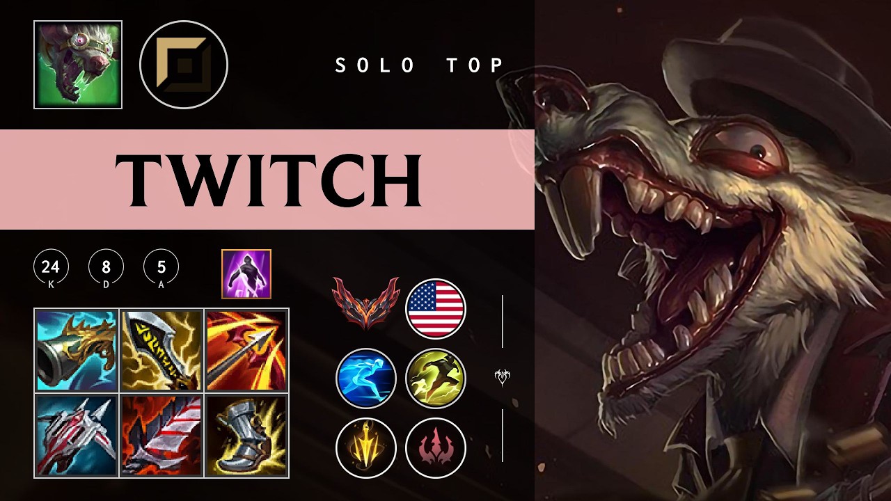 Twitch Top vs Gangplank - NA Grandmaster Patch 26.05