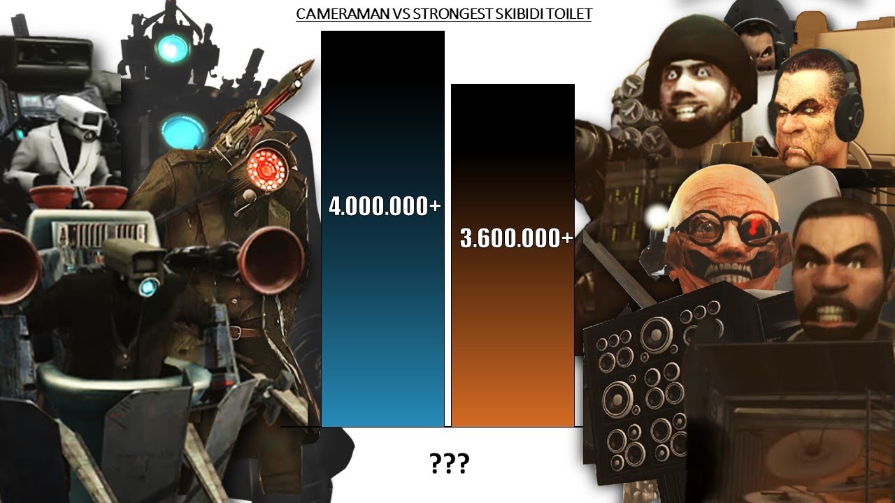 CAMERAMAN VS STRONGEST SKIBIDI TOILET - Power Levels 🔥