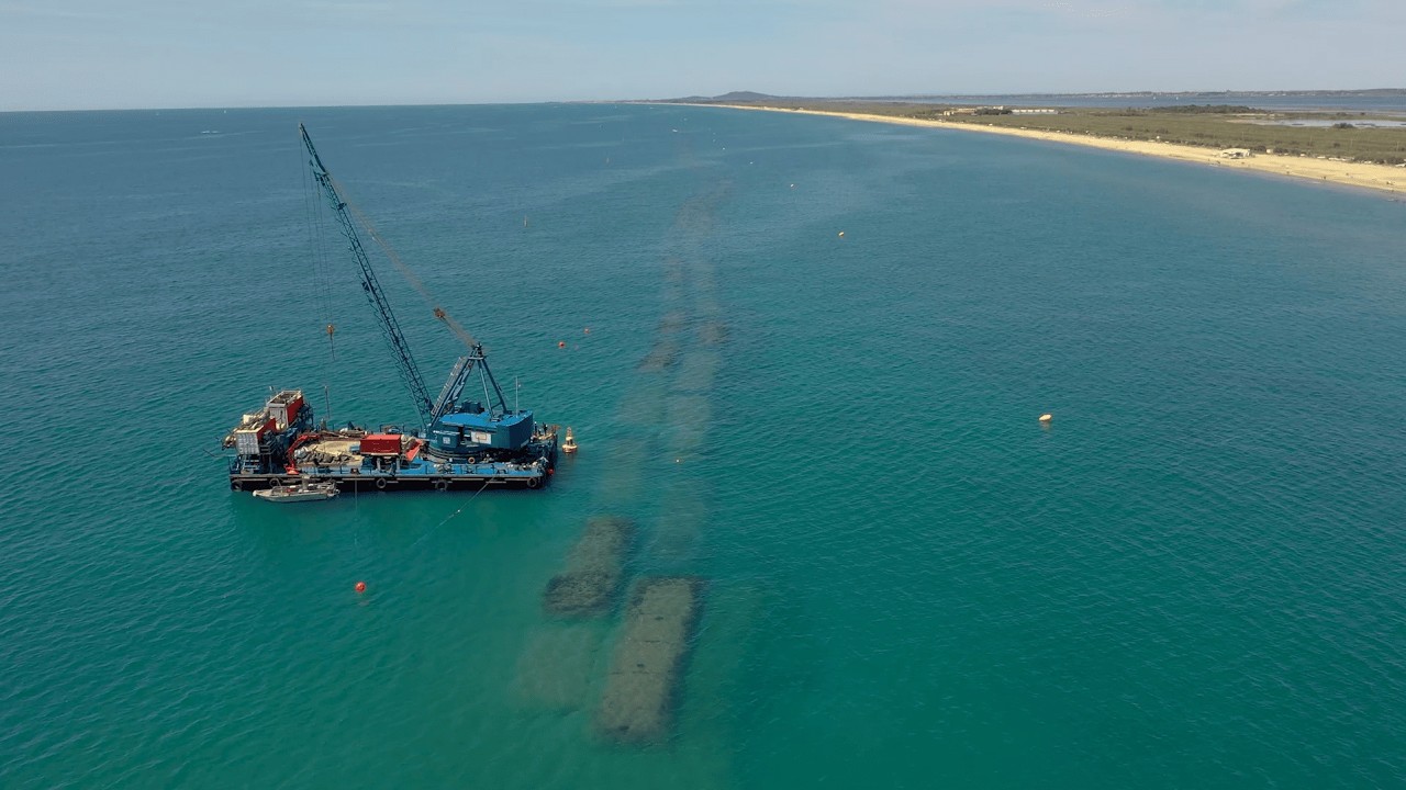 S&egrave;te Agglop&ocirc;le M&eacute;diterran&eacute;e - Installation par Geocorail&reg; de SeaTubes